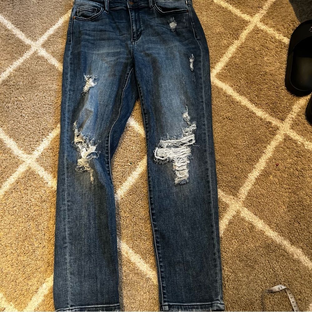Judy Blue Distressed Boyfriend Fit Jeans size 11/30